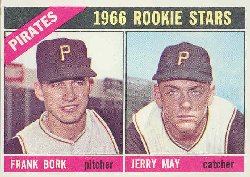 1966 Topps Baseball Cards      123     Rookie Stars-Frank Bork-Jerry May